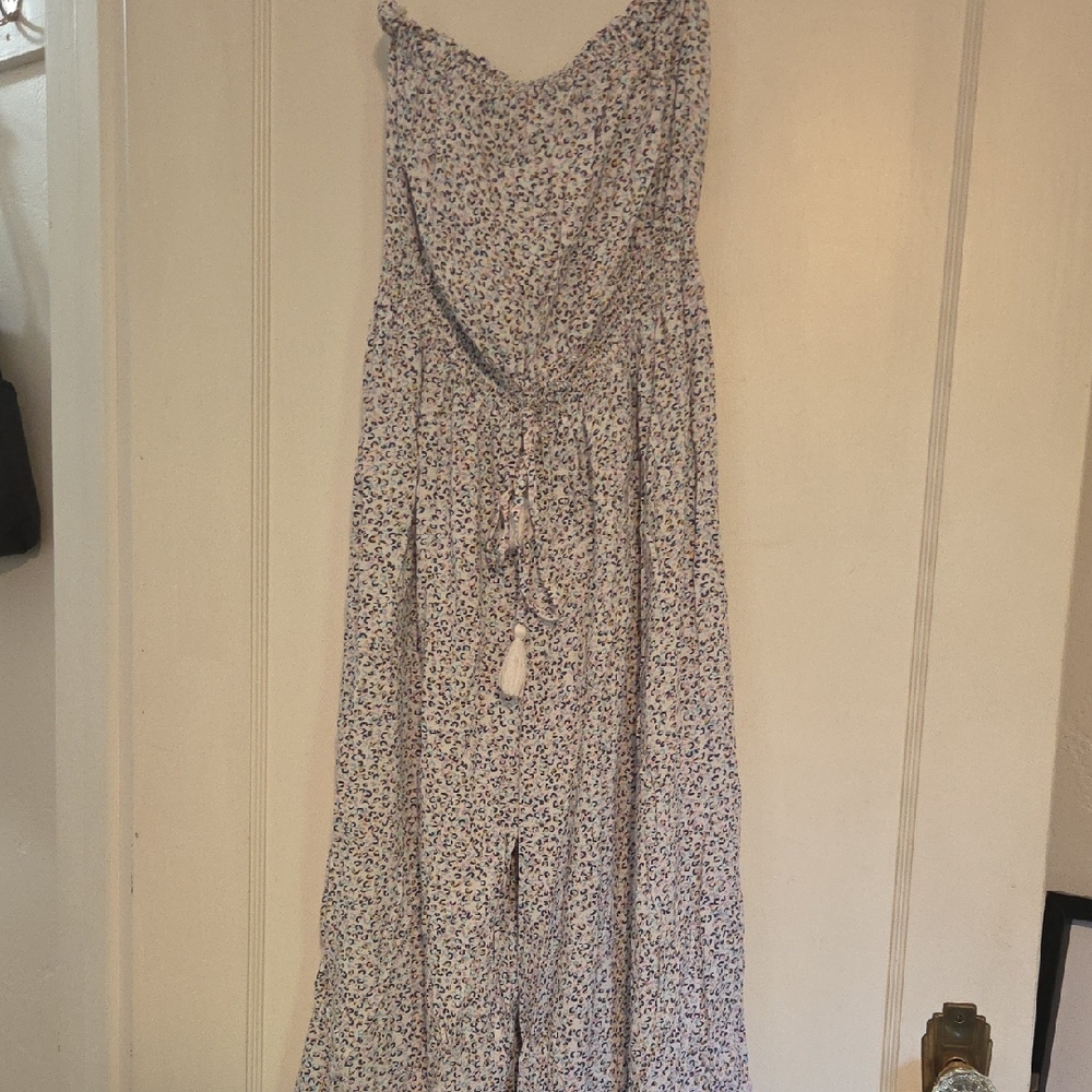 Floral Strapless Jumpsuit